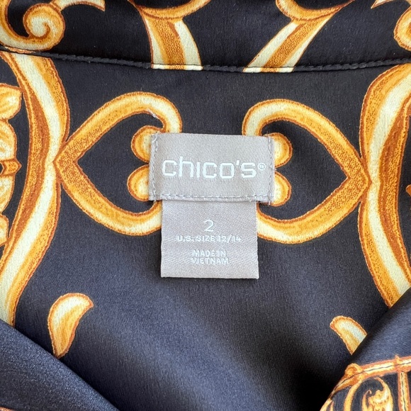 Black and gold tunic blouse - Picture 6 of 7